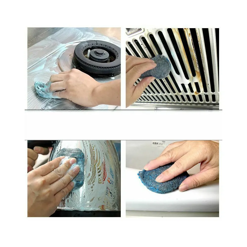 16 Pc Soap Pads Scouring Steel Wool Metal Easy Cleaning Sponges Kitchen Bathroom