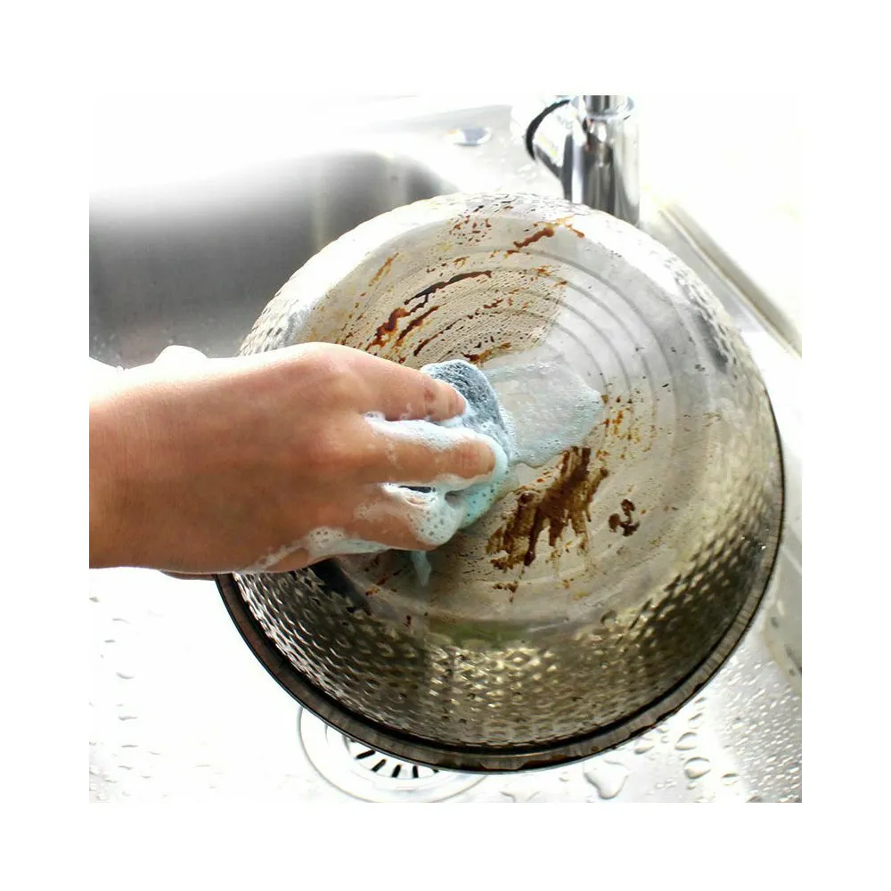 16 Pc Soap Pads Scouring Steel Wool Metal Easy Cleaning Sponges Kitchen Bathroom