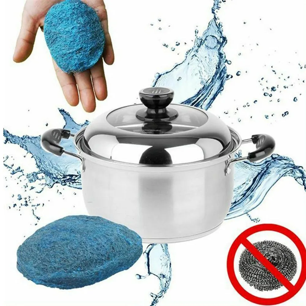 16 Pc Soap Pads Scouring Steel Wool Metal Easy Cleaning Sponges Kitchen Bathroom