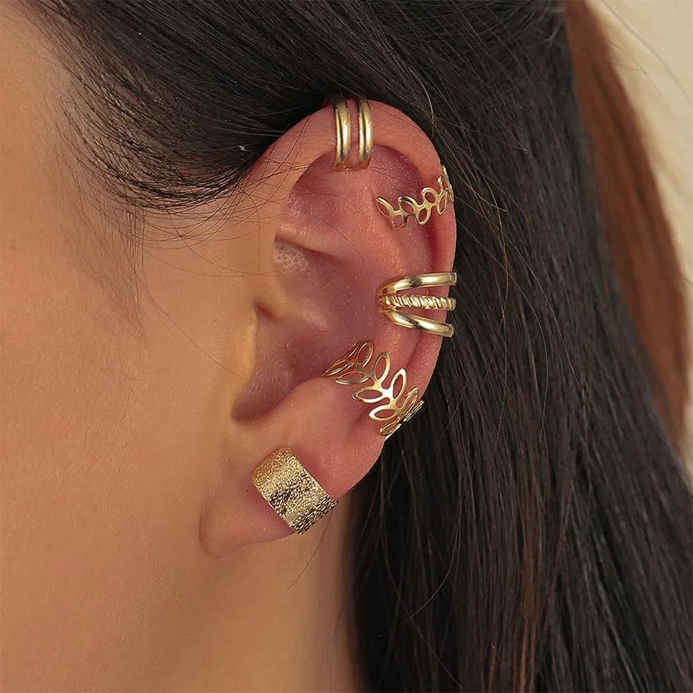20 PCS Hair Jewelry for Braids with Crystal Rhinestone for Women Men Hair Accessories Braids, Dreadlock Braid Clips Non-Piercing Ear Cuffs Clip Jewelry (Gold)