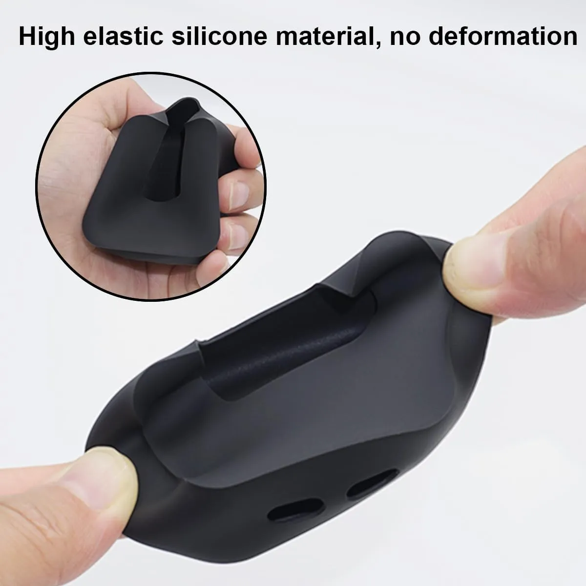 35W Dual USB-C Port Soft Silicone Charger Protector Case for MacBook Air 13.6 15 inch 2023 2024 M3 M2 Chip, 35W Dual USB-C Port Power Adapter Sleeve Cover, Black