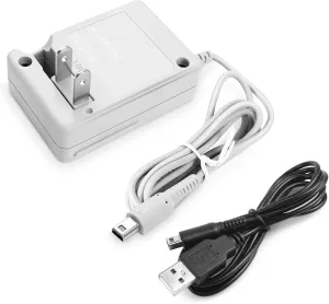 3DS Charger for Nintendo 3DS XL, 2DS DSi, New 3DS & 2DS XL - AC Wall Adapter,Replacement Power Cord for Nintendo Handheld Console Accessories(Project Includes Cables&Chargers)