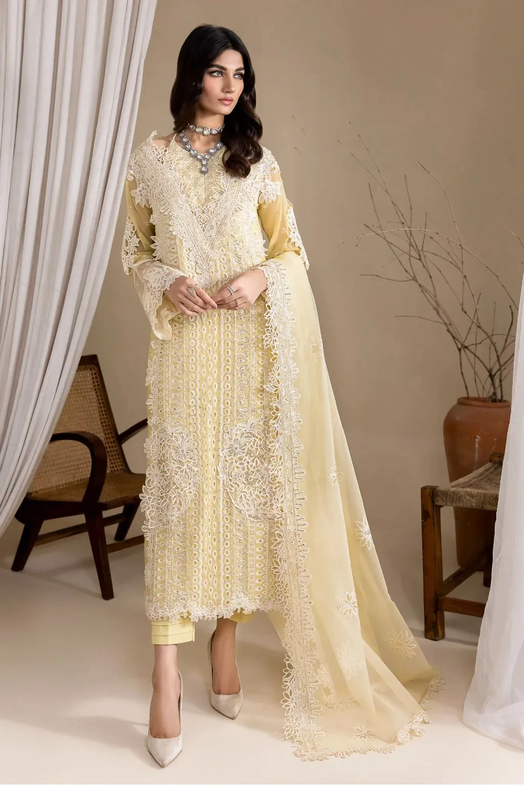 3PC READY TO WEAR CHIFFON DRESS BY IZNIK CHINNON 23