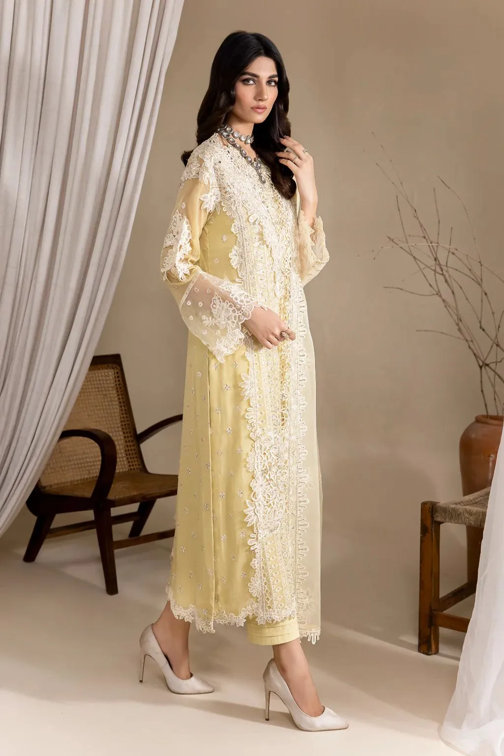 3PC READY TO WEAR CHIFFON DRESS BY IZNIK CHINNON 23