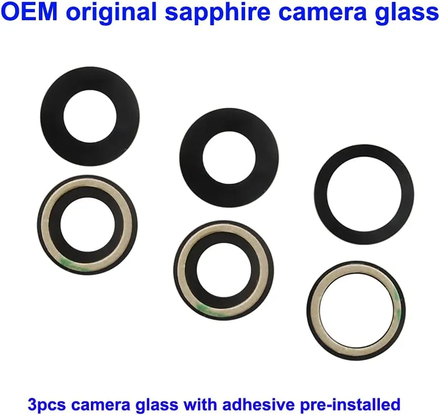 3pcs OEM Original Rear Camea Glass Lens Replacement for iPhone 11 and iPhone 11 Pro and iPhone 11 Pro Max with Adhesive Preinstalled and Repair Tools (for 11/11 Pro / 11 Pro Max)