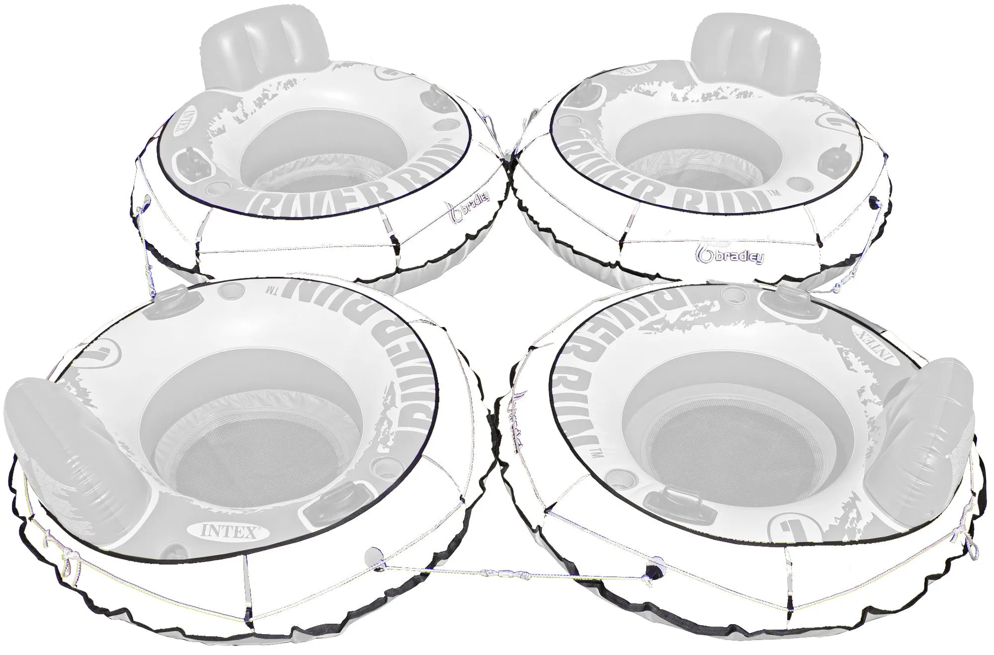 4 Pack Heavy Duty River Tube Cover Only; Made in USA to fit River Run Tube; Compatible with Intex Inflatable River Run river float tube & Most 53" River Tubes