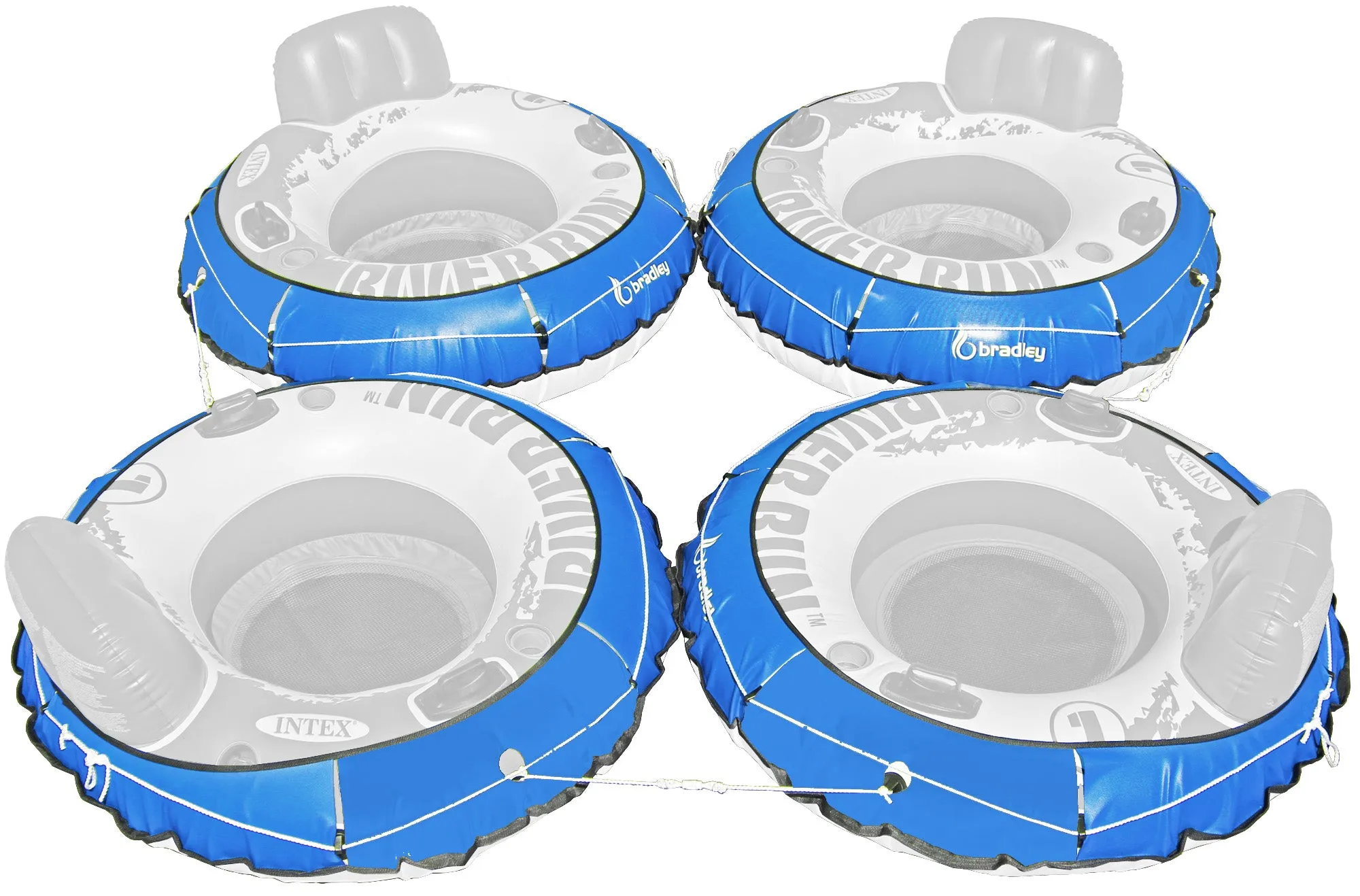 4 Pack Heavy Duty River Tube Cover Only; Made in USA to fit River Run Tube; Compatible with Intex Inflatable River Run river float tube & Most 53" River Tubes
