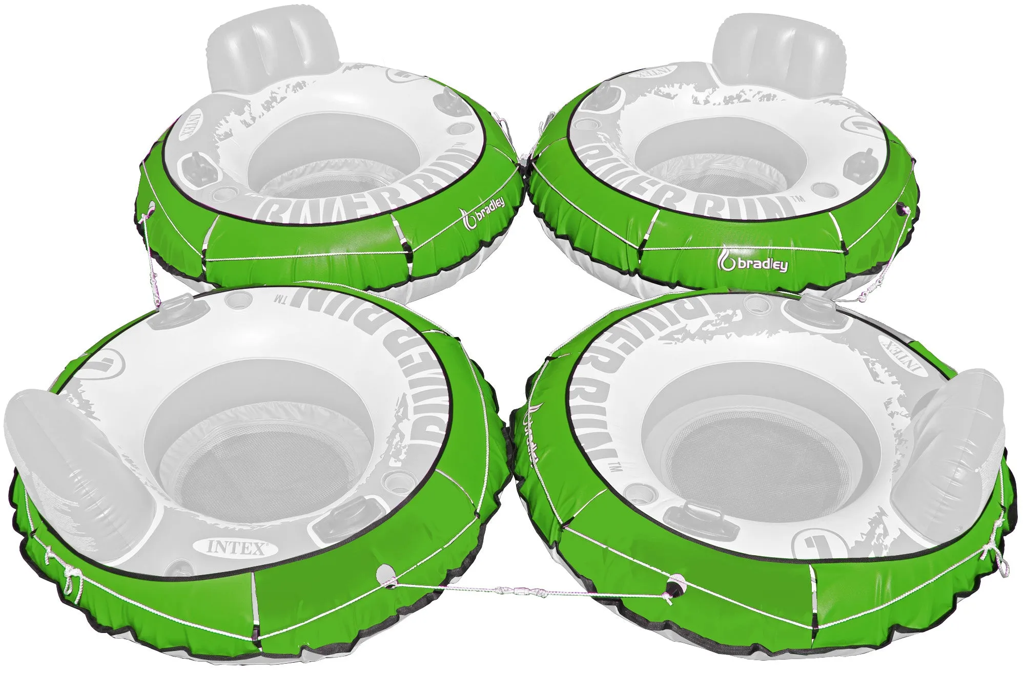 4 Pack Heavy Duty River Tube Cover Only; Made in USA to fit River Run Tube; Compatible with Intex Inflatable River Run river float tube & Most 53" River Tubes