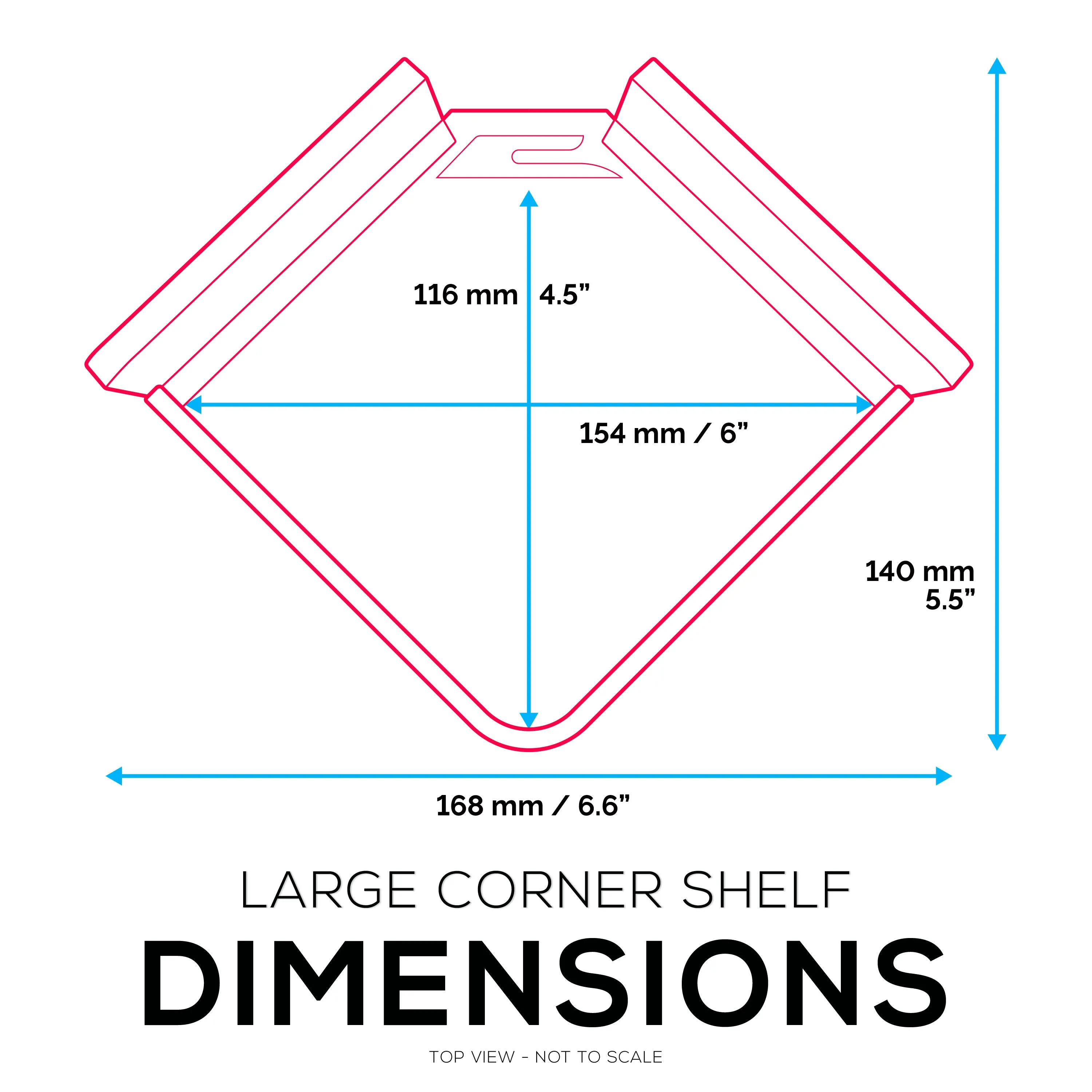 6 Adhesive Corner Small Shelf For Security Cameras, Baby Monitors, Speakers, Plants & More