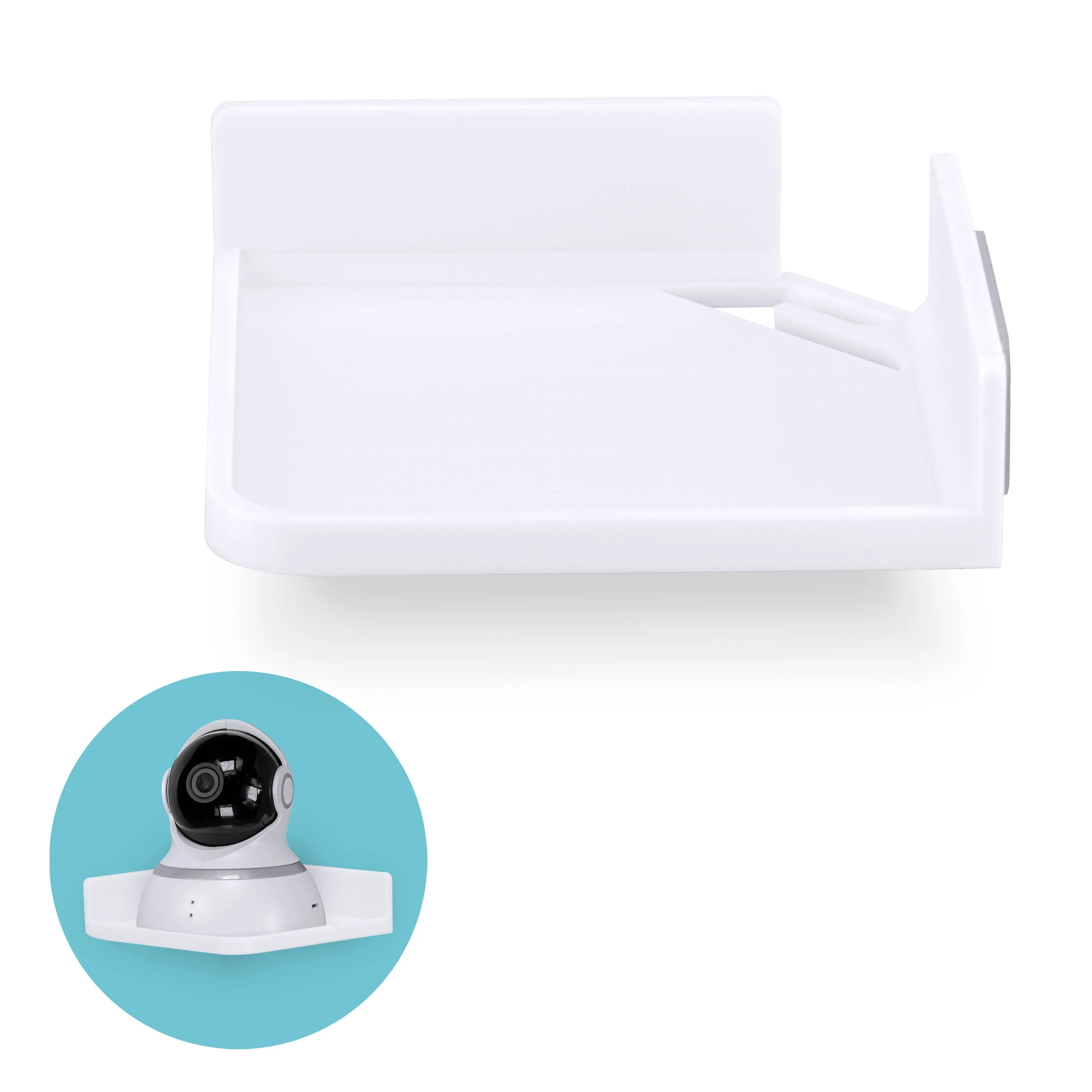 6 Adhesive Corner Small Shelf For Security Cameras, Baby Monitors, Speakers, Plants & More