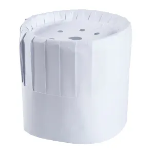 7" Pleated Chef Hats with Comfort Bands, Pack of 28