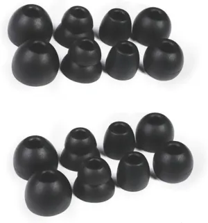 8 Pairs Replacement Silicone Earbuds Tips for Powerbeats Pro & Beats Flex/BeatsX, 4 Sizes (S/M/L/D) - Soft Flexible Noise Reduction Eartips with Case, Compatible with Powerbeats Pro Headphones (Black)
