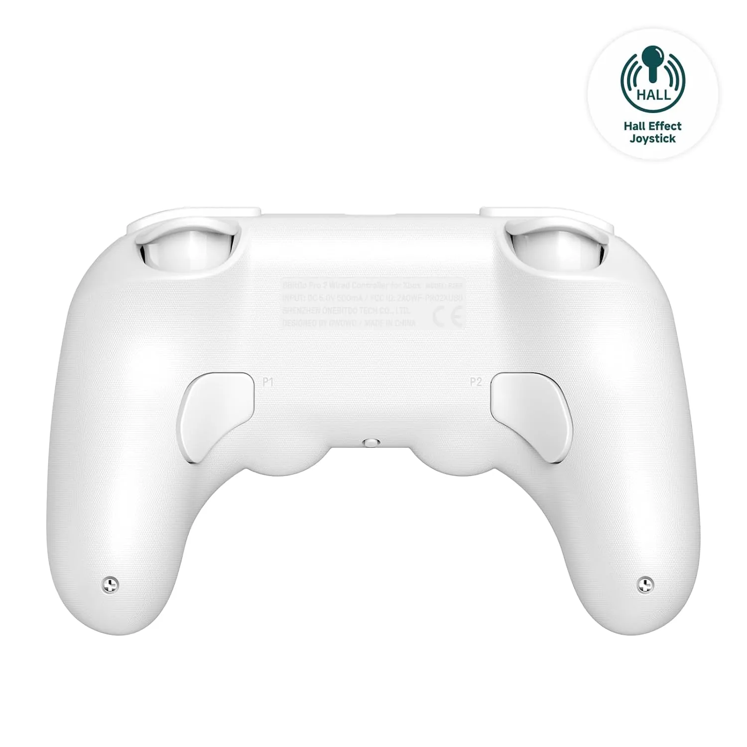 8Bitdo Pro 2 Wired Controller for Xbox, Hall Effect Joysticks and Hall Triggers, 3.5mm Audio Jack, Compatible with Xbox Series X|S, Xbox One, Windows 10/11 - Officially Licensed (White)