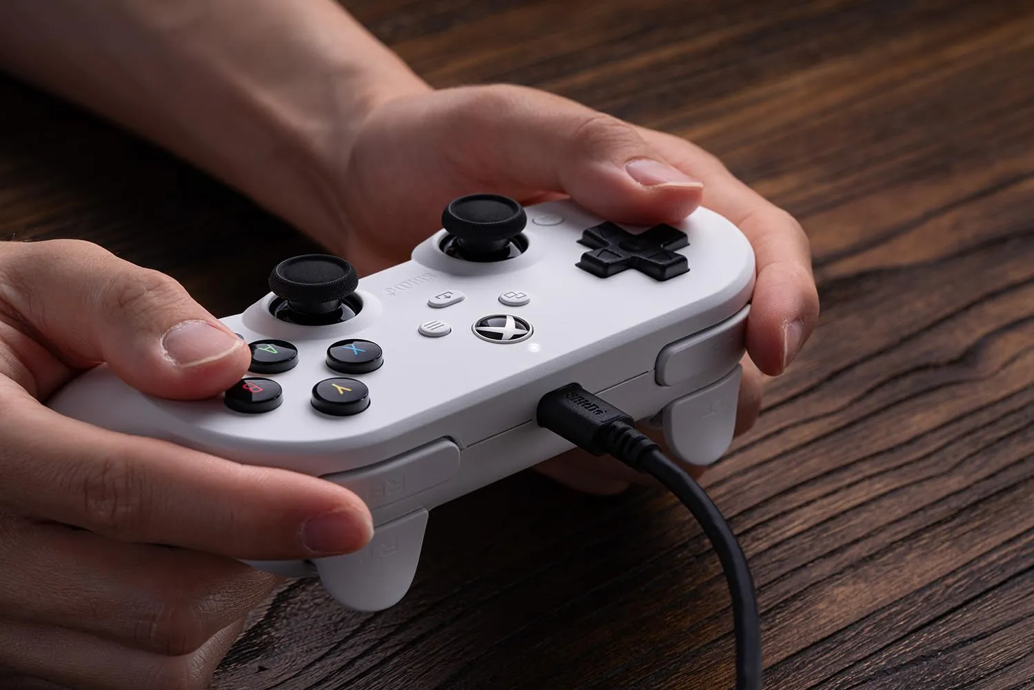 8Bitdo Pro 2 Wired Controller for Xbox, Hall Effect Joysticks and Hall Triggers, 3.5mm Audio Jack, Compatible with Xbox Series X|S, Xbox One, Windows 10/11 - Officially Licensed (White)