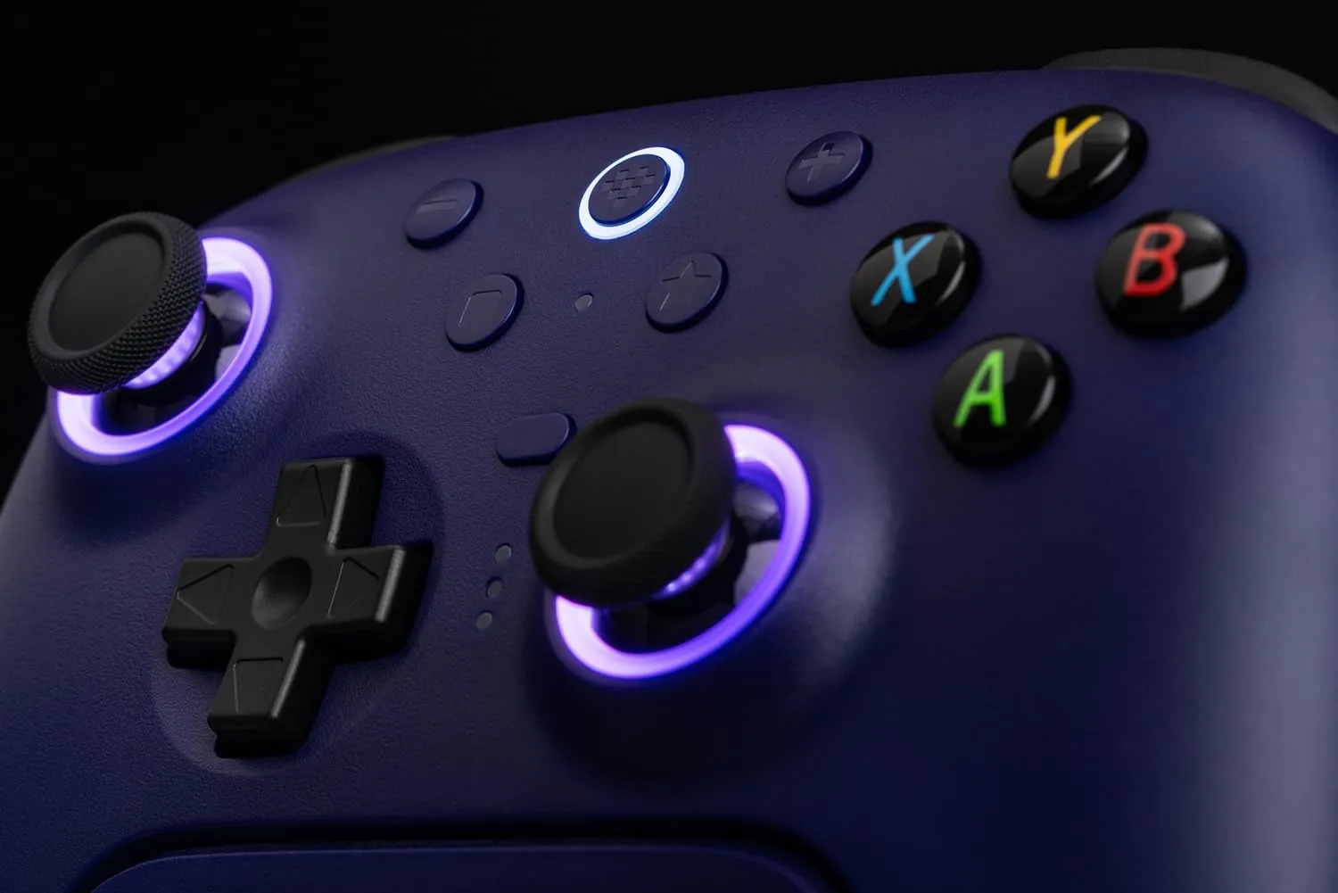 8Bitdo Ultimate 2 Wireless Gaming Controller with TMR Joysticks, Switchable Hall Effect/Tactile Triggers, 8Speed Wireless Tech, Charging Dock, RGB Fire Ring for PC & Android - Purper