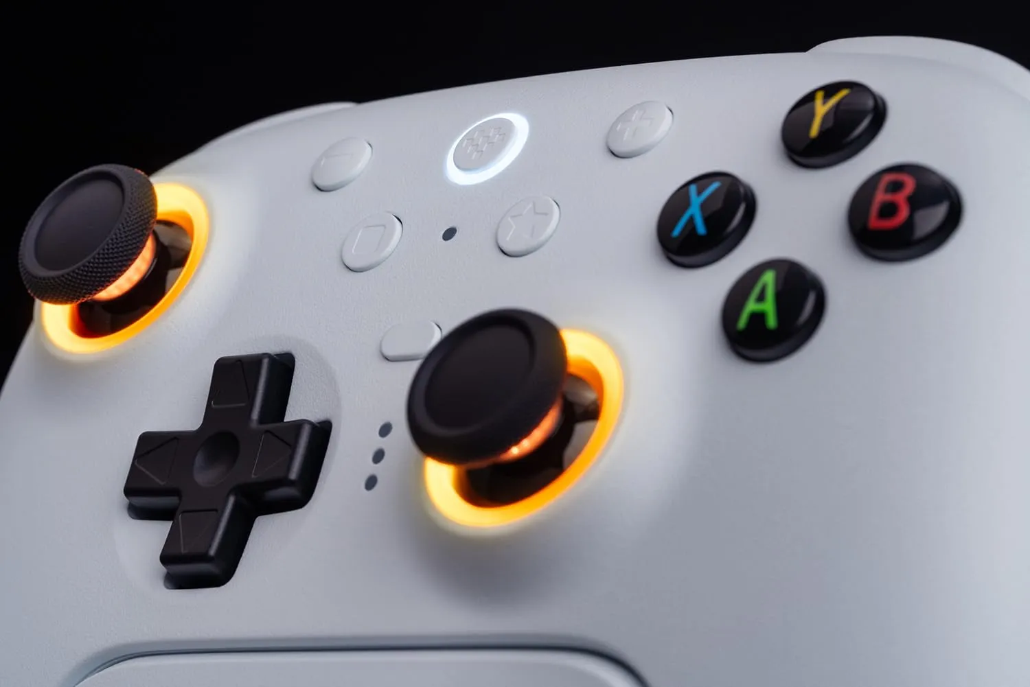 8Bitdo Ultimate 2 Wireless Gaming Controller with TMR Joysticks, Switchable Hall Effect/Tactile Triggers, 8Speed Wireless Tech, Charging Dock, RGB Fire Ring for PC & Android - White