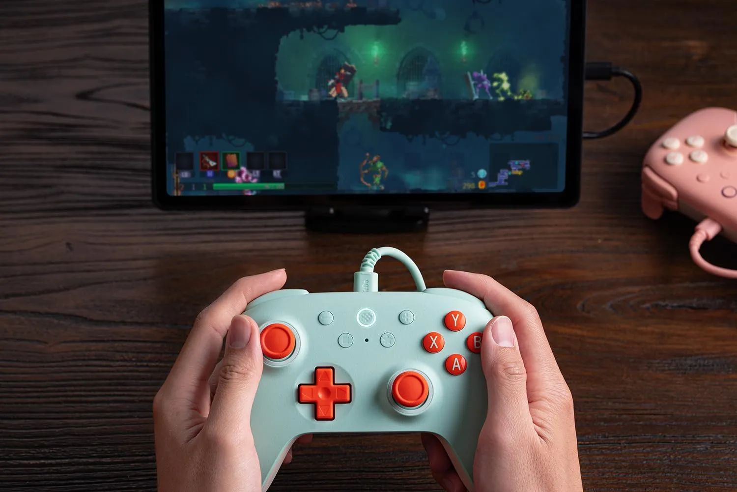 8Bitdo Ultimate 2C Hall Effect Joysticks and Hall Triggers Wired Controller for Windows PC and Android, with Remappable L4/R4 Bumpers, Turbo function & Rumble vibration (Mint)