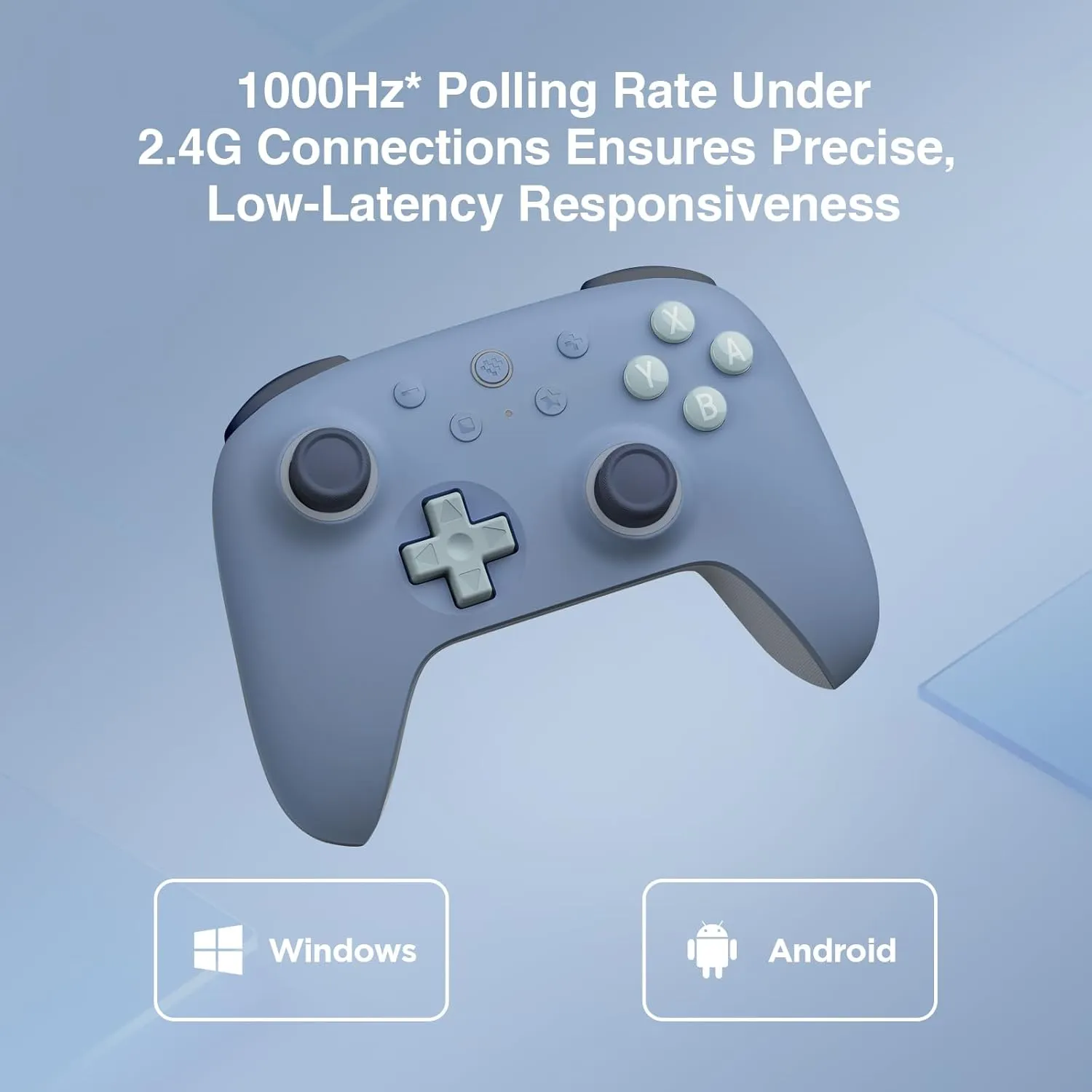 8Bitdo Ultimate 2C Wireless Controller for Windows PC and Android, with 1000Hz Polling Rate, Hall Effect Joysticks and Hall Triggers, and Remappable L4/R4 Bumpers (Dark Blue)