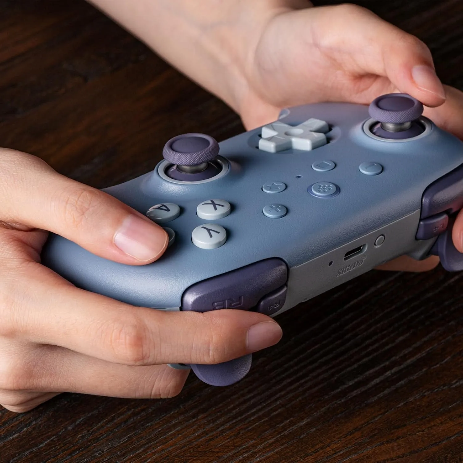 8Bitdo Ultimate 2C Wireless Controller for Windows PC and Android, with 1000Hz Polling Rate, Hall Effect Joysticks and Hall Triggers, and Remappable L4/R4 Bumpers (Dark Blue)