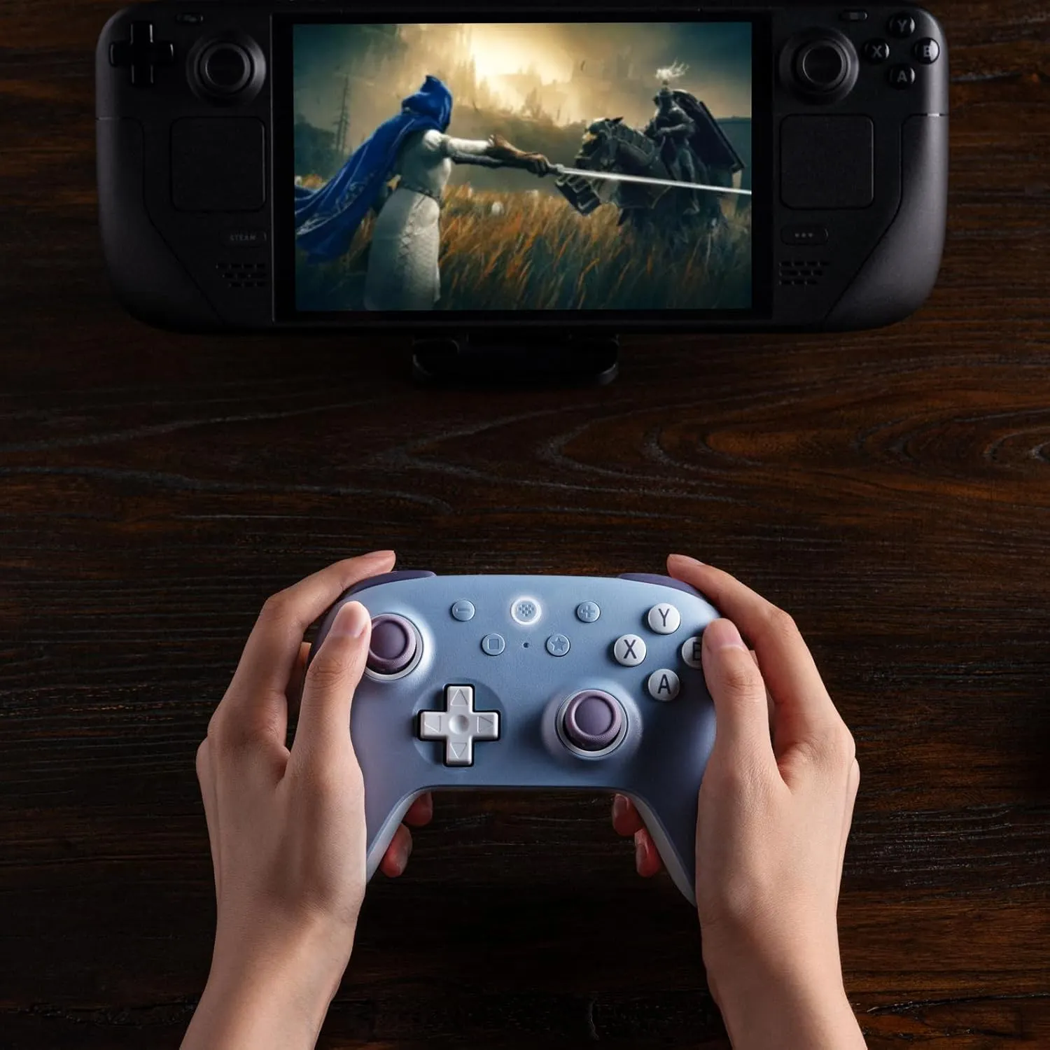 8Bitdo Ultimate 2C Wireless Controller for Windows PC and Android, with 1000Hz Polling Rate, Hall Effect Joysticks and Hall Triggers, and Remappable L4/R4 Bumpers (Dark Blue)