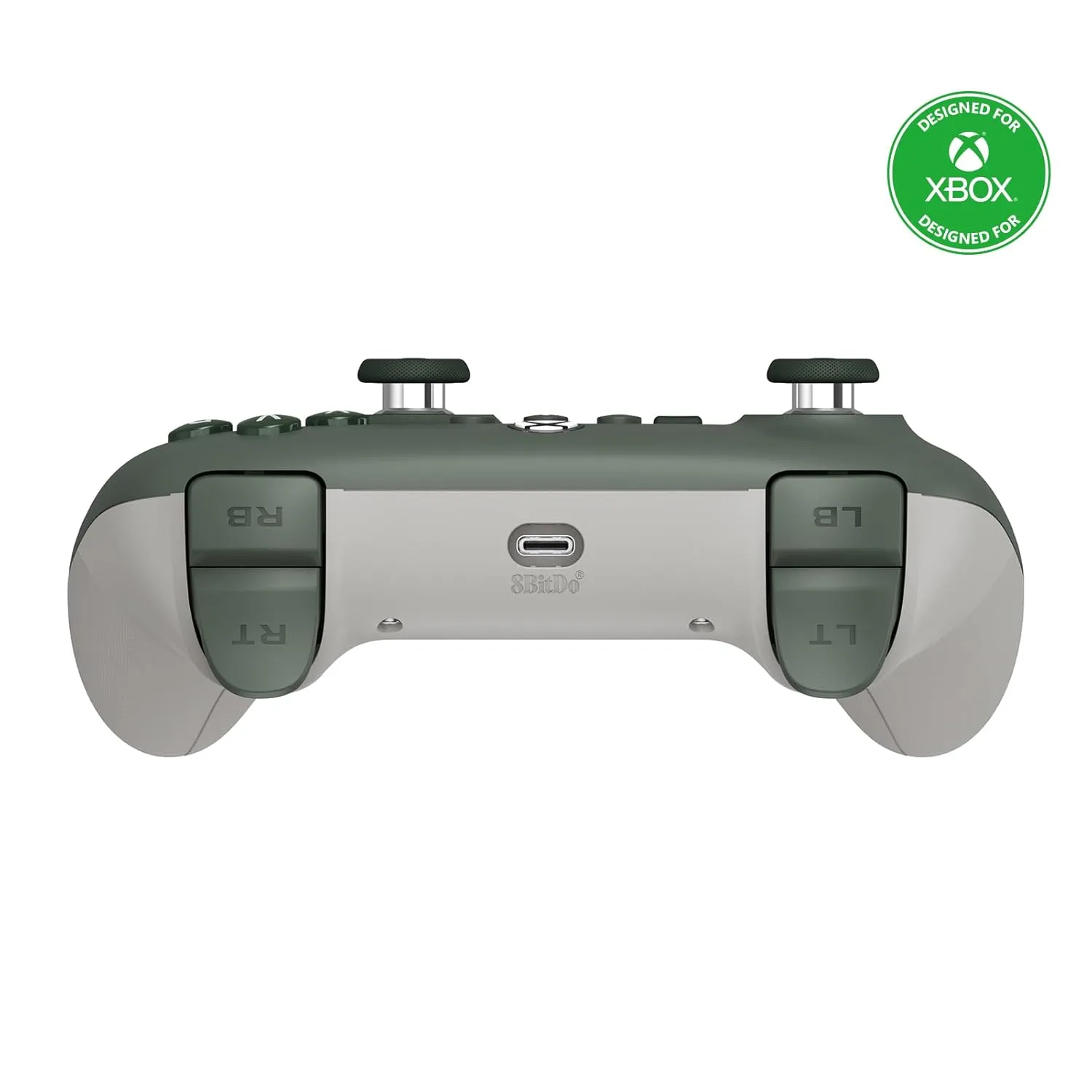 8Bitdo Ultimate C Wired Controller for Xbox with Hall Effect Joysticks and Triggers, RGB Lighting Fire Ring, Compatible with Xbox Series X|S, Xbox One, Windows 10/11- Officially Licensed (Dark Green)