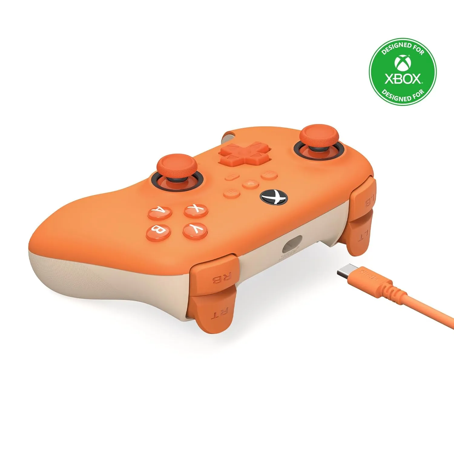 8Bitdo Ultimate C Wired Controller for Xbox with Hall Effect Joysticks and Triggers, RGB Lighting Fire Ring, Compatible with Xbox Series X|S, Xbox One, Windows 10/11- Officially Licensed (Orange)