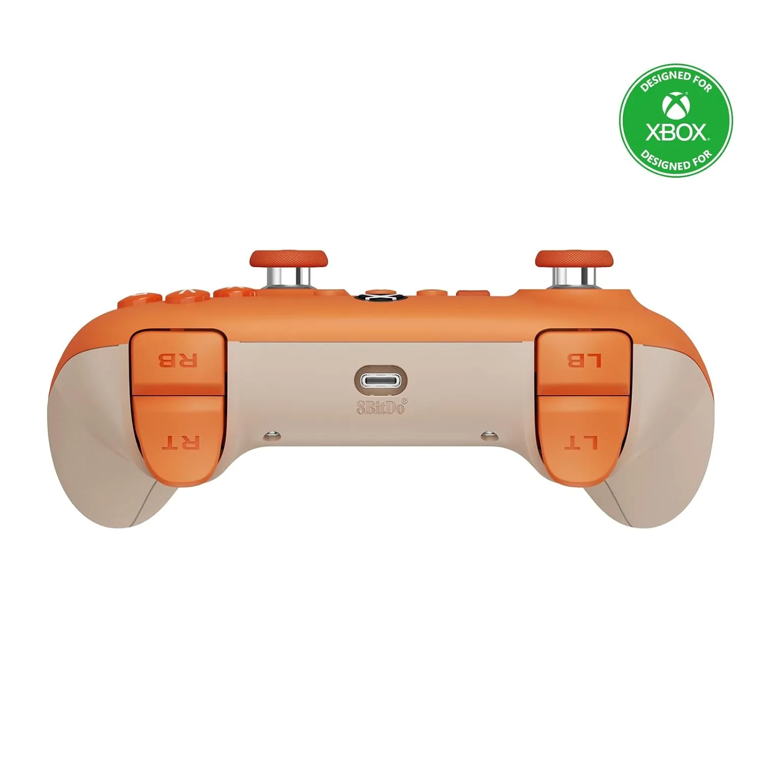 8Bitdo Ultimate C Wired Controller for Xbox with Hall Effect Joysticks and Triggers, RGB Lighting Fire Ring, Compatible with Xbox Series X|S, Xbox One, Windows 10/11- Officially Licensed (Orange)