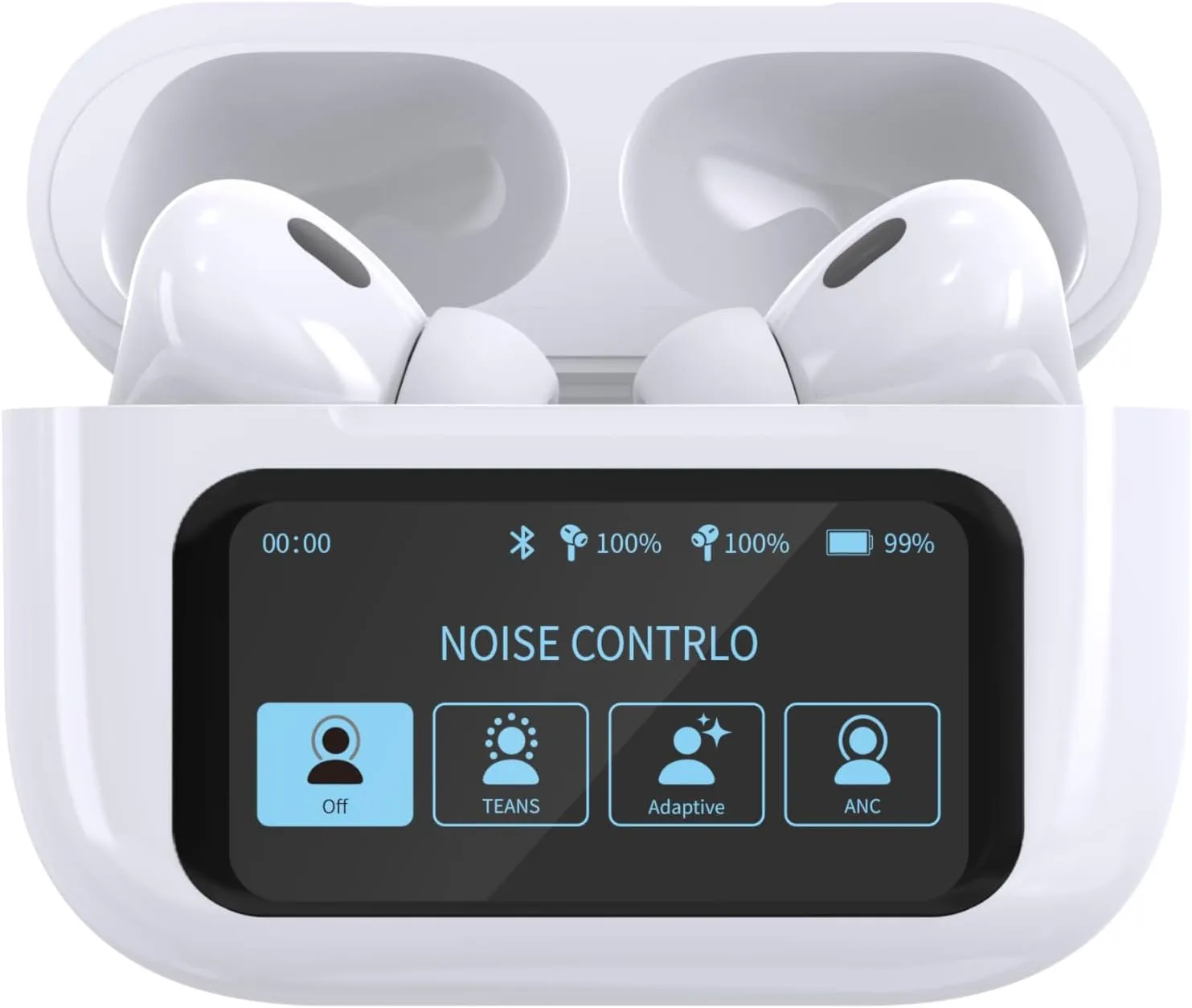 Active Noise Cancelling Wireless Earbuds with Touch ControlBluetooth 5.4 in-Ear HeadphonesBuilt-in MicIPX4 Waterproof Sport Earphones for Workout/Running/Travel