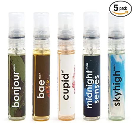 Adiveda Natural Perfume Trial Set For Men - Set of 5(12ml Each)