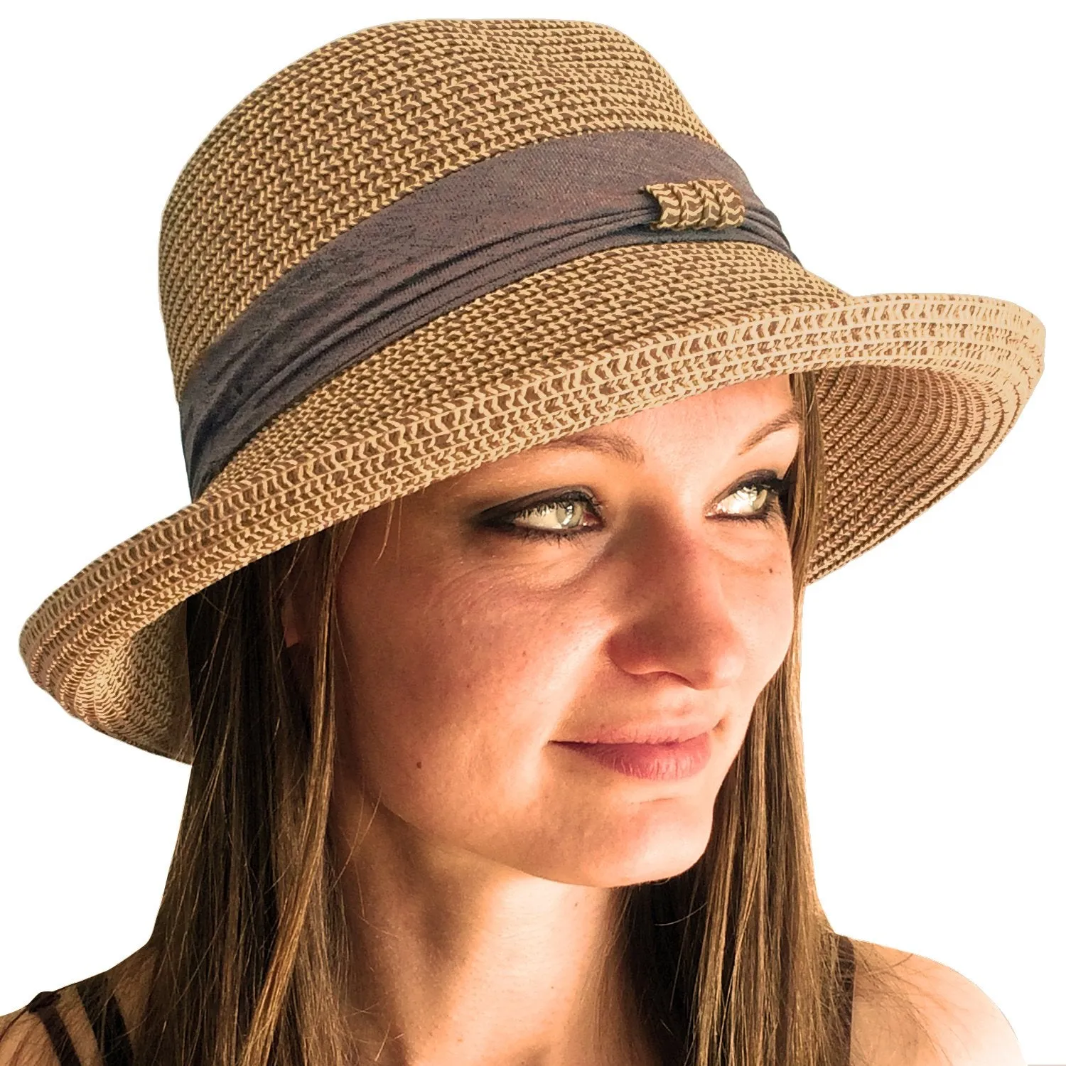 Adjustable Roll Brim Trilby Summer Hat