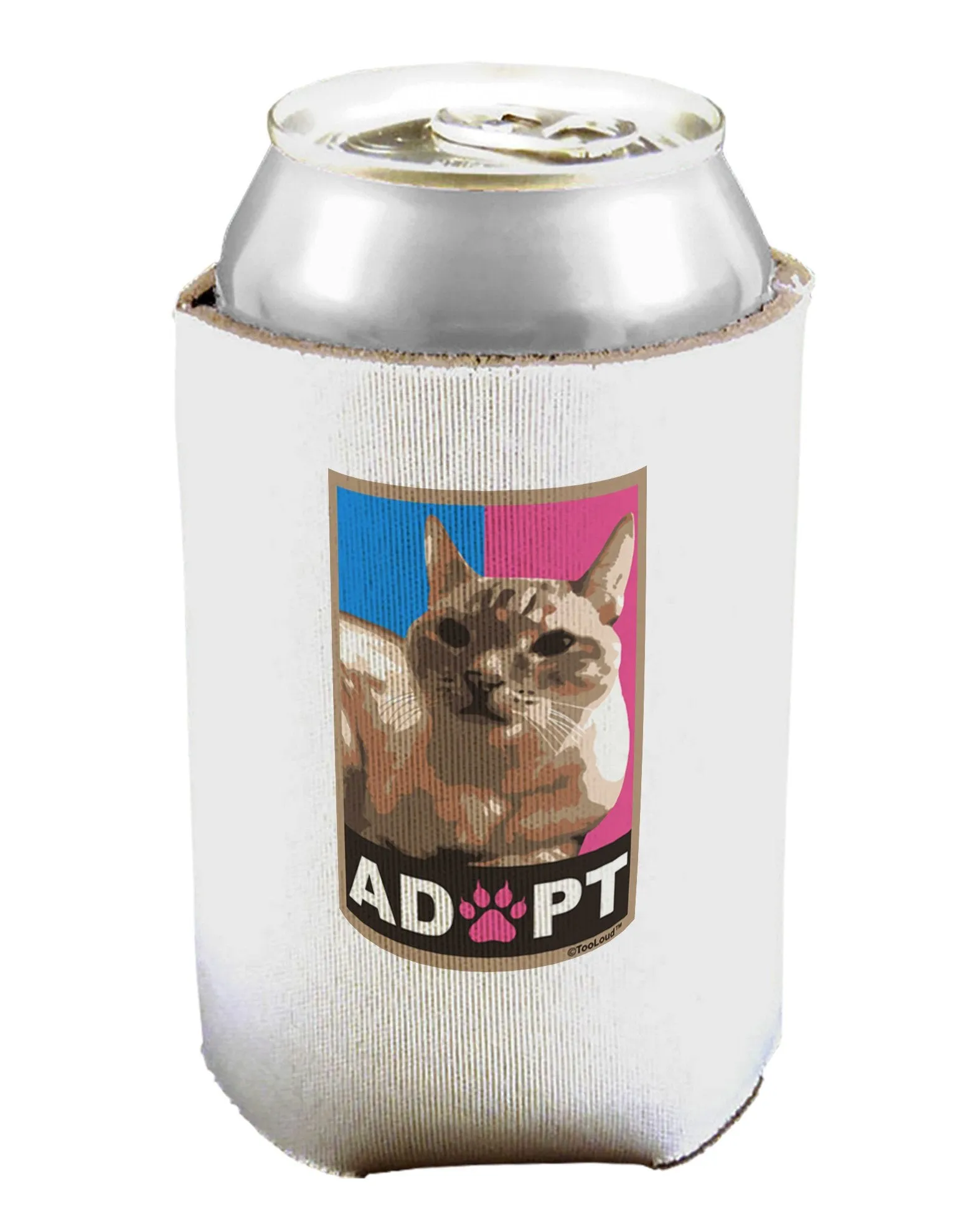 Adopt Cute Kitty Cat Adoption Can / Bottle Insulator Coolers