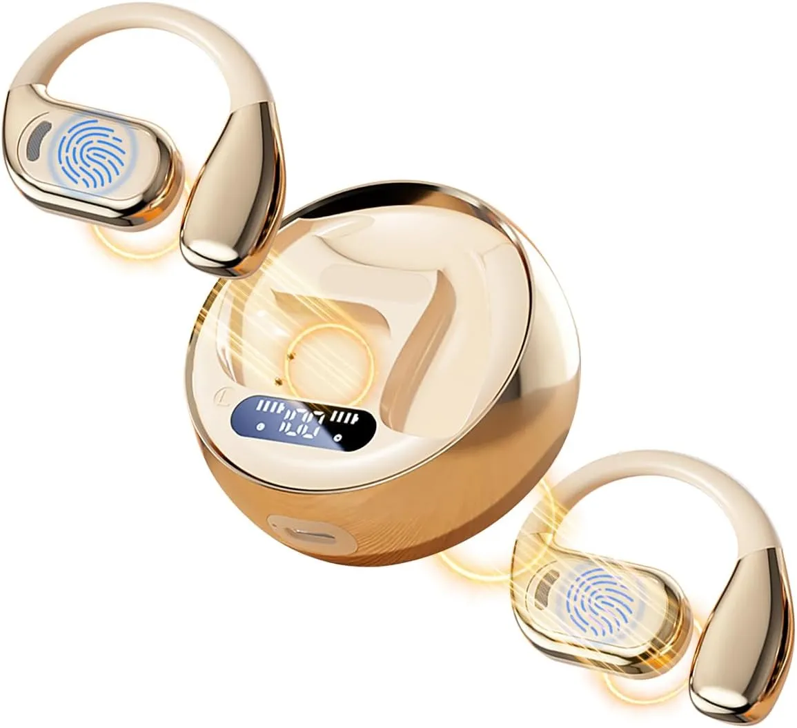AI Language Translator Earbuds,Translation Headphones Real Time with APP for iPhone & Android,144-Language Bluetooth Ear Buds Translating Device,Wireless Translator Headset,Gold