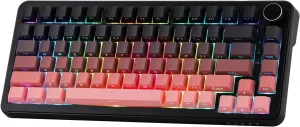 AJAZZ AK820 MAX HE Hall Effect Magnetic Gaming Keyboard, Adjustable Actuation, 8KHz Polling Rate, Wired Rapid Fast Keyboard, Creamy Gasket, RGB Backlight, NKRO for Win/Mac (Black Pink)