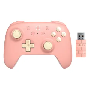 AKNES 8Bitdo Ultimate 2C Wireless 2.4G Controller for Windows PC and Android, Gamepad with Hall Effect Joysticks and Hall Triggers, 1000Hz Polling Rate, Remappable L4/R4 Bumpers - Peach