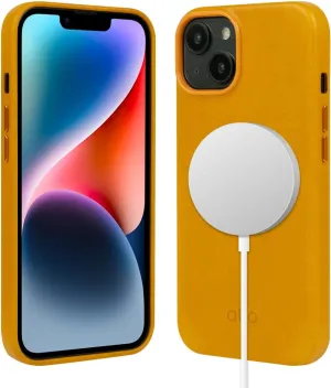 alto Phone Case Compatible with iPhone 14 and iPhone 13 and MagSafe, Magnetic Italian Leather Case, Clop Series Drop Protective Case (iPhone 14 and iPhone 13, 6.1 inch, Caramel Brown)