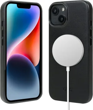alto Phone Case Compatible with iPhone 14 and iPhone 13 and MagSafe, Magnetic Italian Leather Case, Clop Series Drop Protective Case (iPhone 14 and iPhone 13, 6.1 inch, Raven Black)