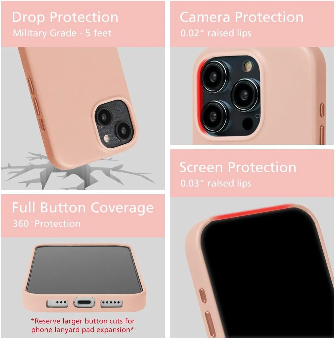 alto Phone Case Compatible with iPhone 15 2023 and MagSafe, Magnetic Italian Leather Case, Clop Series Drop Protective Case (iPhone 15, 6.1 inch, Misty Pink)
