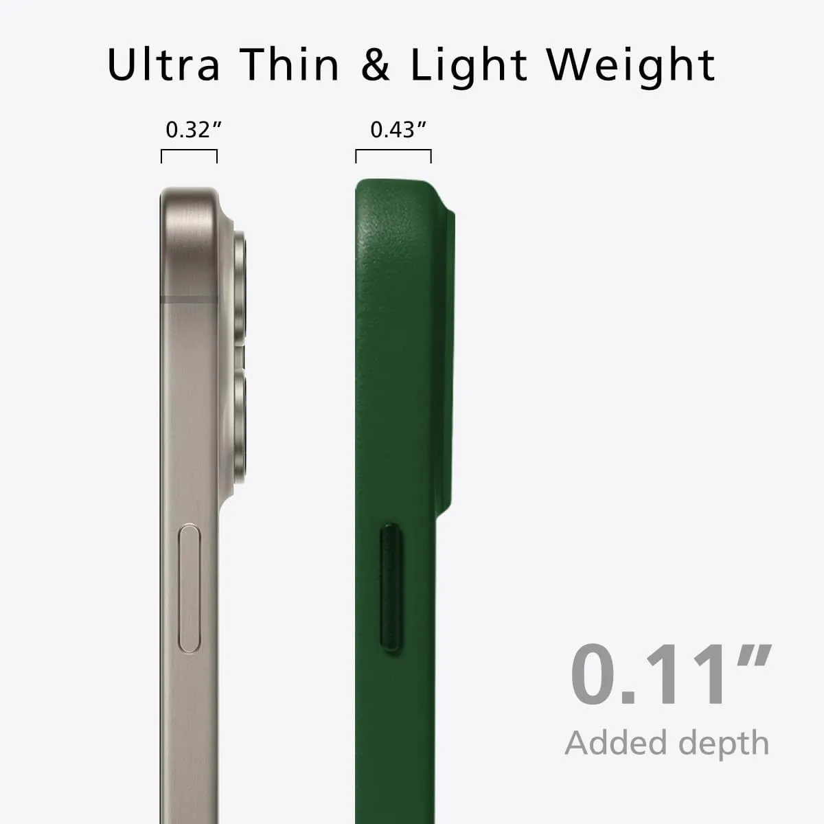 alto Phone Case Compatible with iPhone 15 Pro 2023 and MagSafe, Magnetic Italian Leather Case, Clop Series Drop Protective Case (iPhone 15 Pro, 6.1 inch, Forest Green)