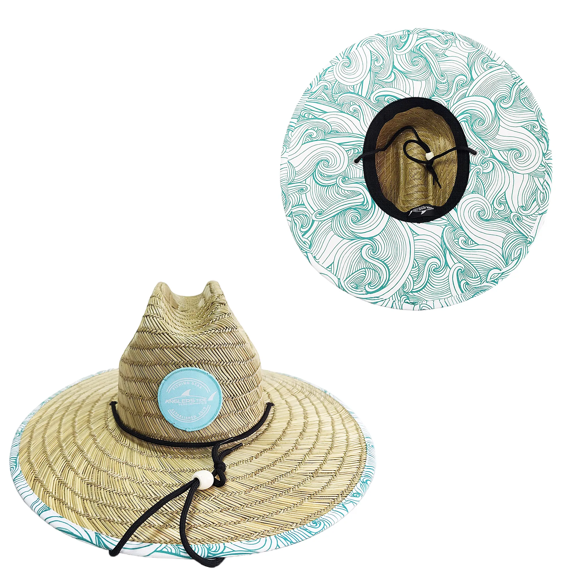 Aqua Tides Straw Hat
