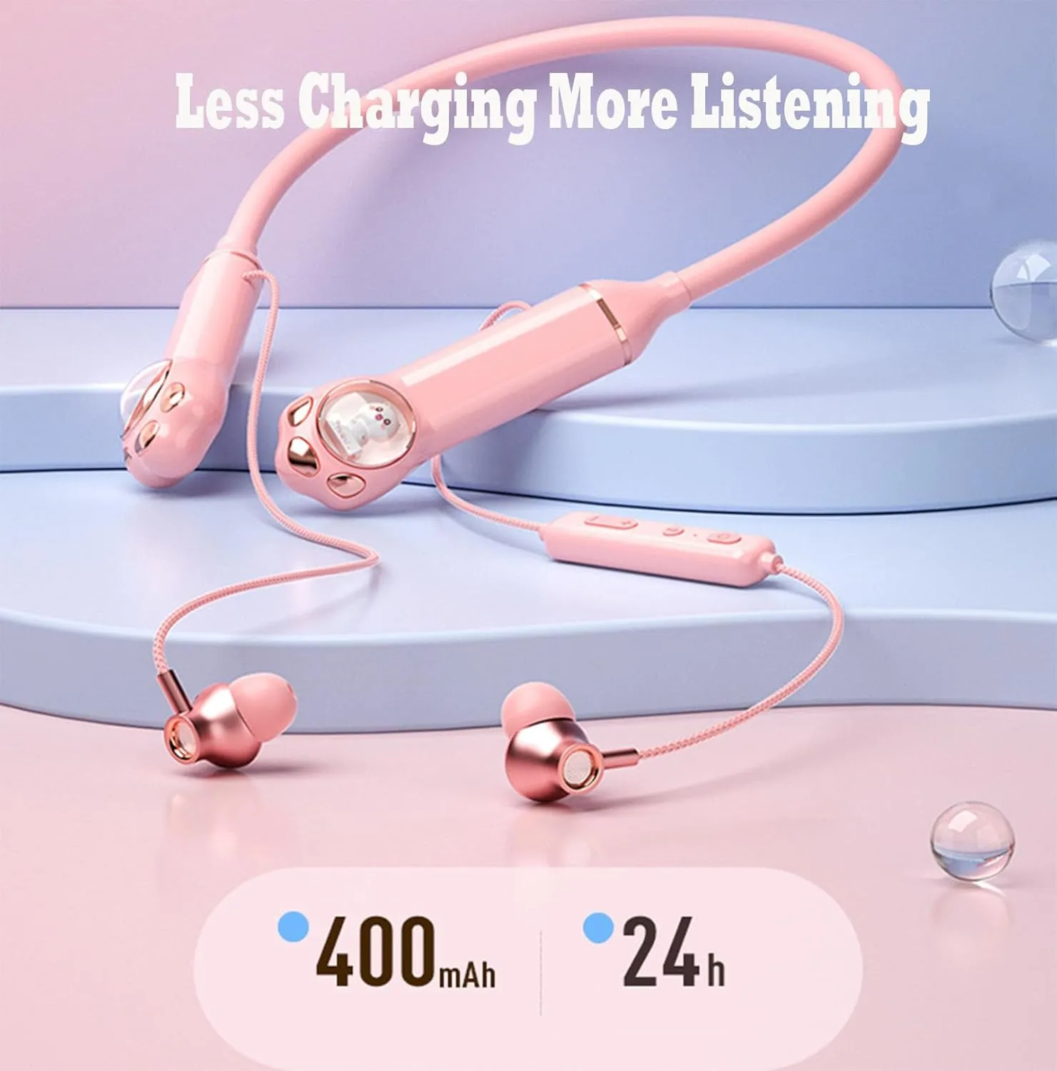 Around The Neck Headphones Wireless Bluetooth Neckband Earbuds Neck Band Kids Bluetooth Earbuds Wireless with Neckband Ear Buds Kids Behind Over The Neck Bluetooth Headphones