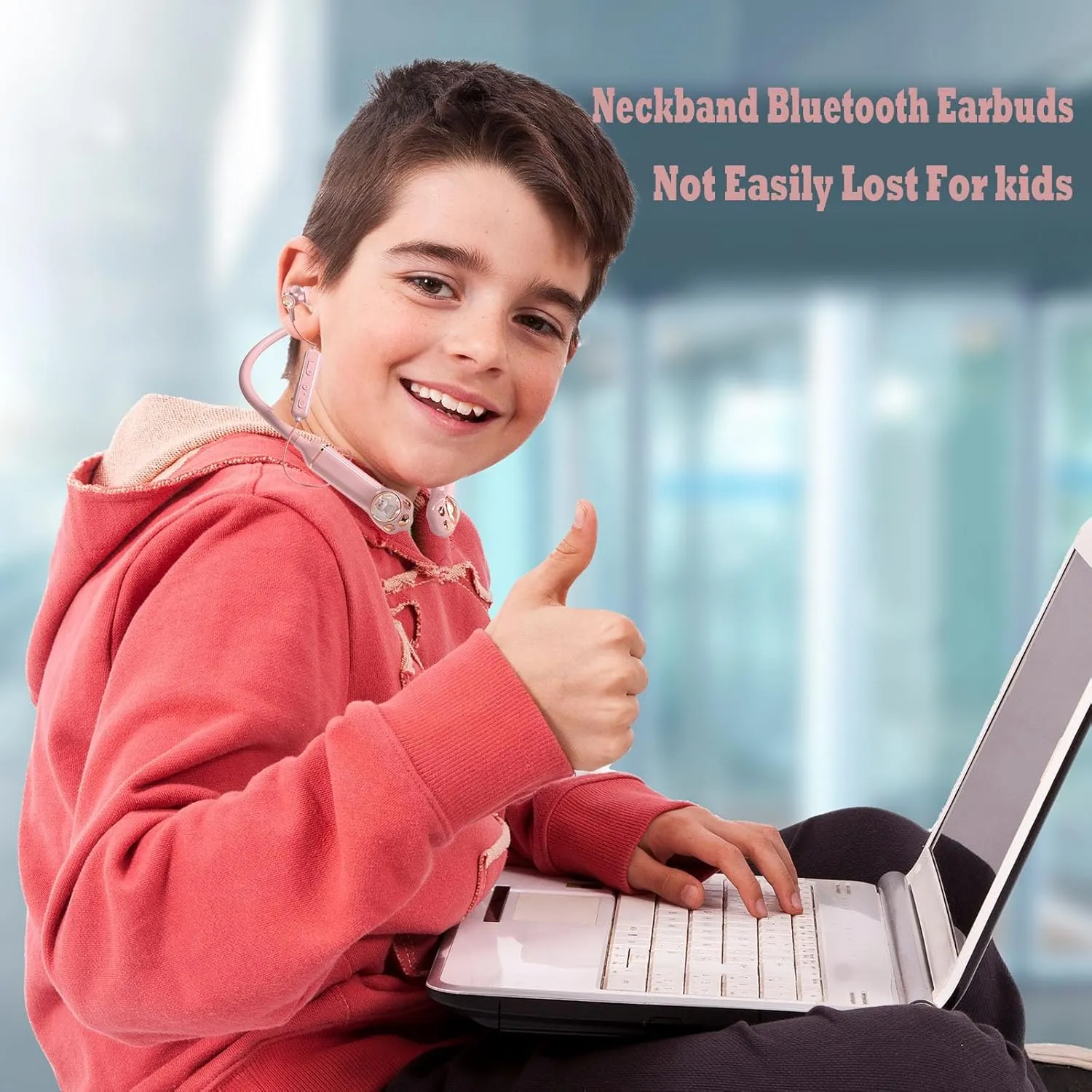 Around The Neck Headphones Wireless Bluetooth Neckband Earbuds Neck Band Kids Bluetooth Earbuds Wireless with Neckband Ear Buds Kids Behind Over The Neck Bluetooth Headphones