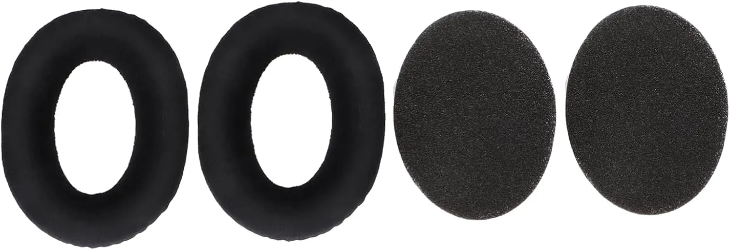 Artibetter Set Earphone Case Ear Pads Tips Ear Cuff Headphones Soundproof for Headphone Hd518 Ear Cushions Black