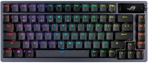 ASUS ROG Azoth 75 Wireless DIY Custom Gaming Keyboard, OLED Display, Gasket-Mount, Three-Layer Dampening, Hot-Swappable Pre-lubed ROG NX Snow Switches & Keyboard Stabilizers, PBT Keycaps, RGB