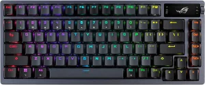 ASUS ROG Azoth 75% Wireless DIY Custom Gaming Keyboard, OLED Display, Three-Layer Dampening, Hot-Swappable ROG NX Red Switches & Keyboard Stabilizers, PBT Keycaps, RGB-Black