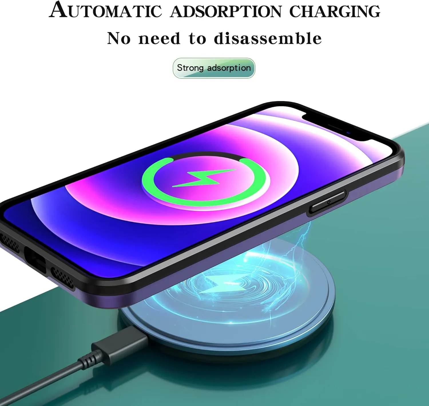 Asuwish Phone Case for iPhone 12 Pro 6.1 with Magsafe Tempered Glass Screen Protector and Stand Slim Cell Cover Hard Hybrid Mobile Accessories iPhone12pro 5G i 12s iPhone12 12pro Women Men Purple