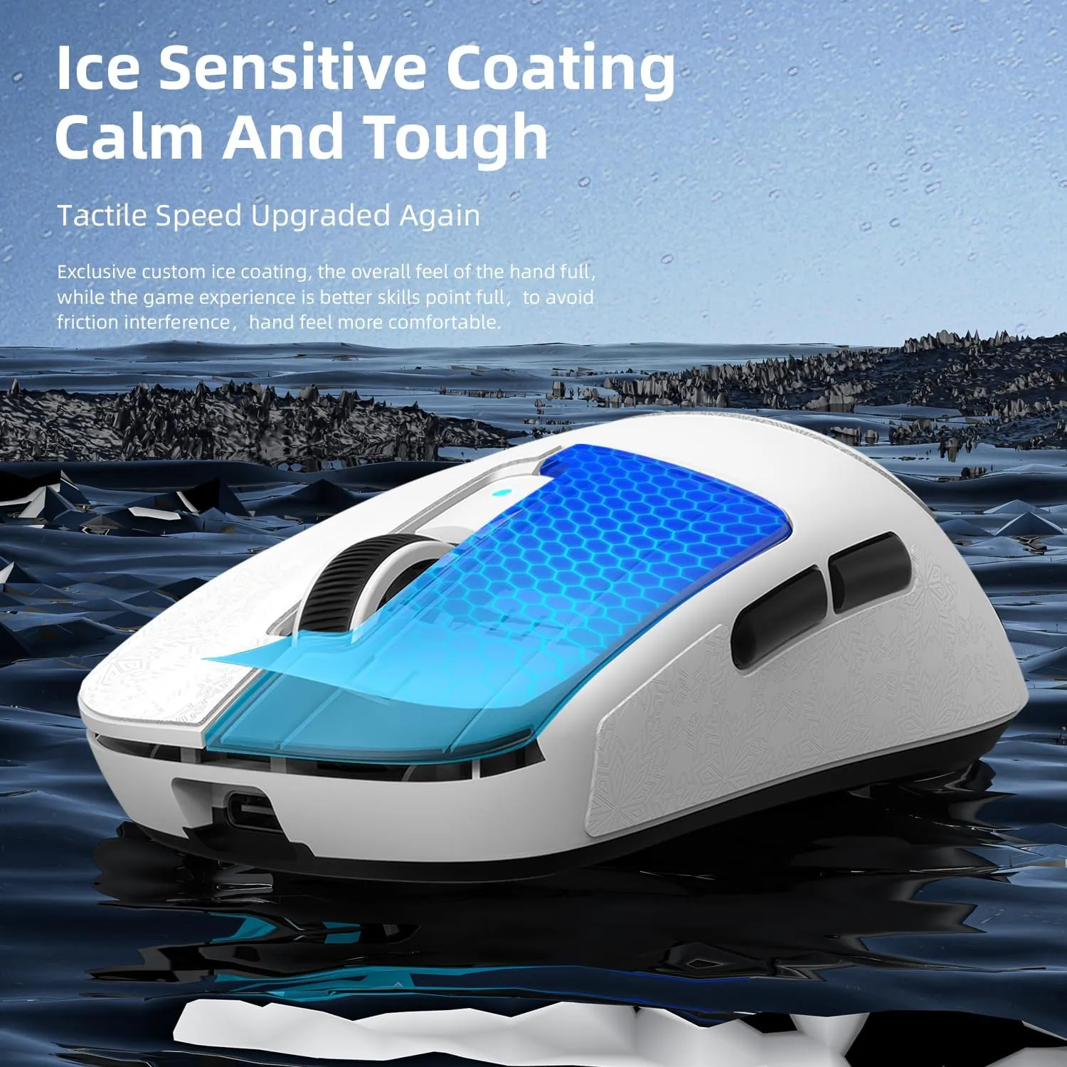 ATTACK SHARK R6 Wireless Gaming Mouse,38G Ultra-Lightweight Trip-Mode 2.4G/USB-C/Bluetooth Mouse Gaming with PAW3950MAX Sensor,42000 DPI,50G Accelerated Speed for PC/Laptop/MacWhit&Tape
