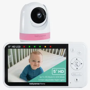 Babysense Prisma: Video Baby Monitor with 1 Camera, Non Wifi, Split Screen, Night Light & Sound Machine