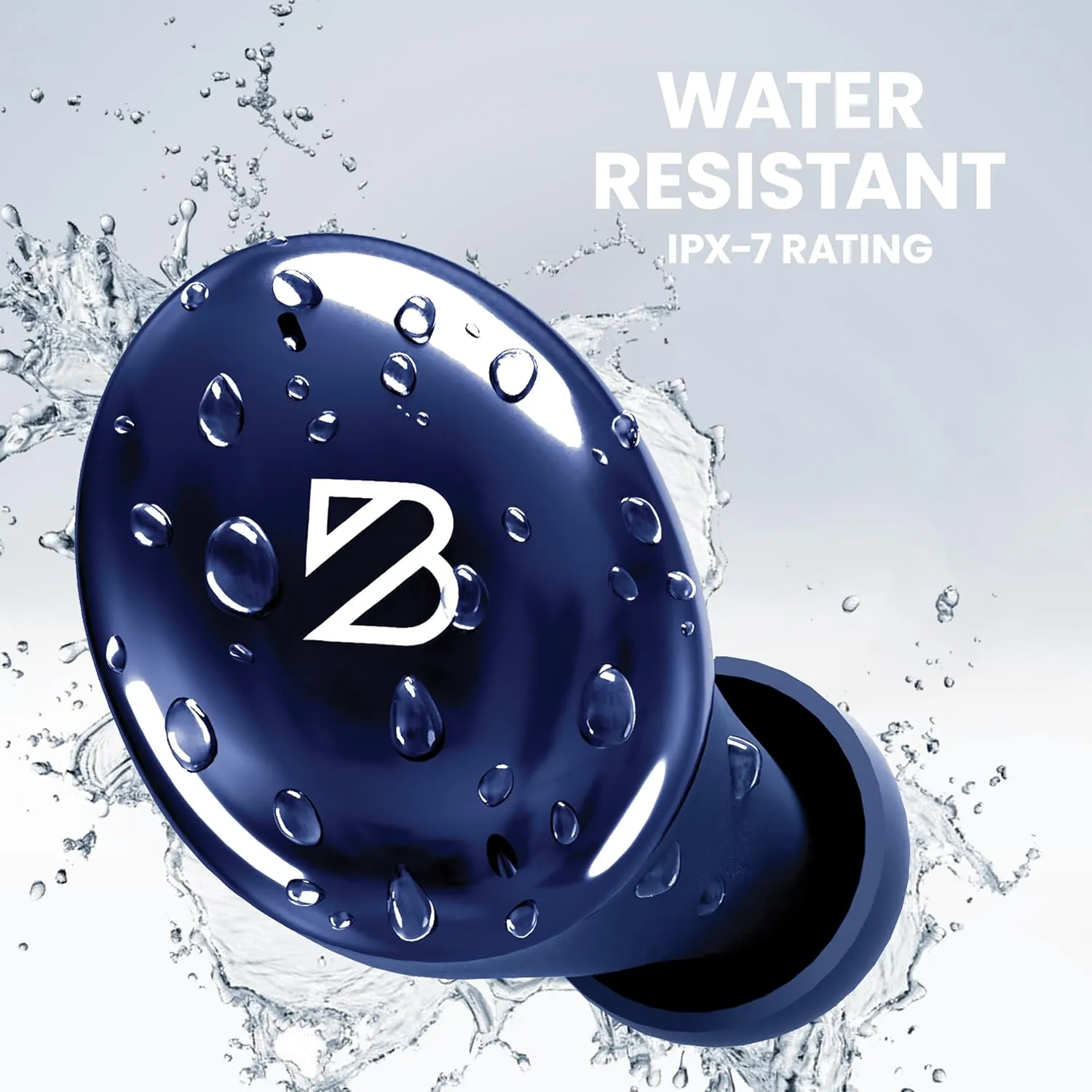 Back Bay Audio Tempo 30 Wireless Earbuds for Small Ears - Award-Winning Sound, Sweatproof Bluetooth Earbuds, Comfortable Ear Buds for Women, Navy Earphones for Small Ear Canals, Long Battery Headphone