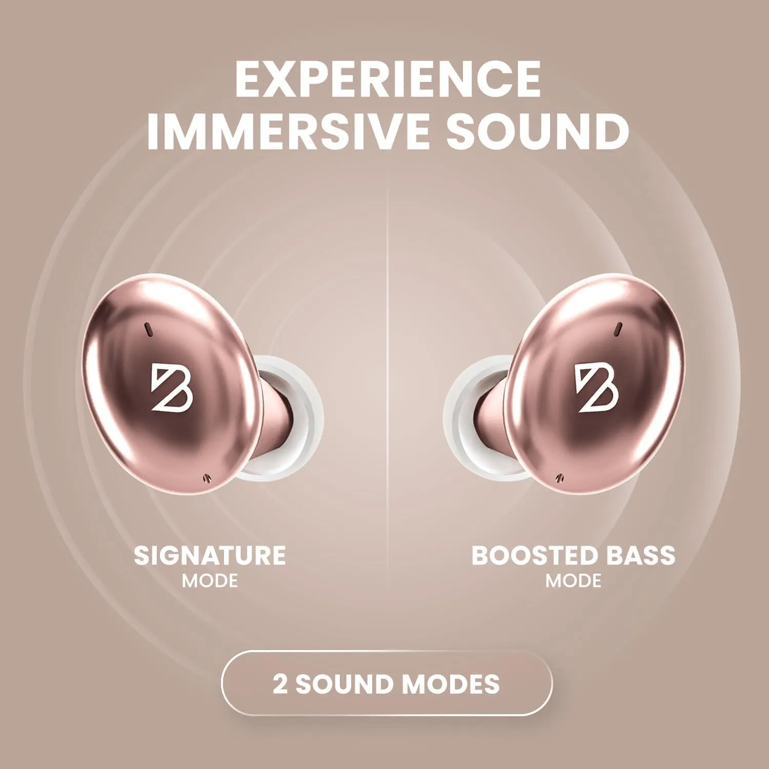 Back Bay Audio Tempo 30 Wireless Earbuds for Small Ears - Award-Winning Sound, Sweatproof Bluetooth Earbuds, Comfortable Ear Buds for Women, Pink Earphones Small Ear Canals, Long Battery Headphones