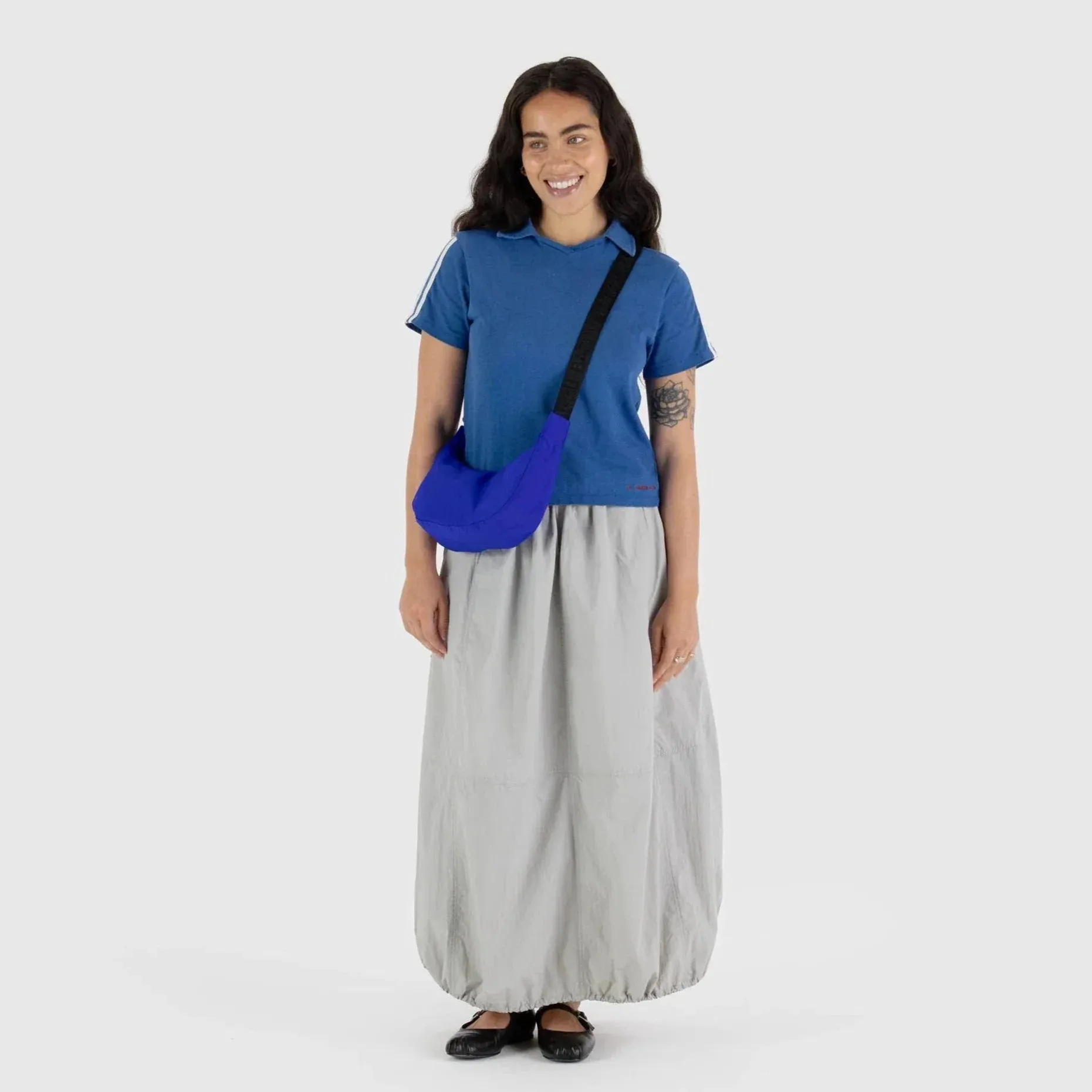 Baggu Small Nylon Crescent Bag in Lapis